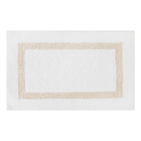 Providence Tan Racetrack Design Bath Rug, 20x30