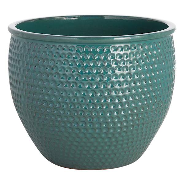 Rosalind Turquoise Ceramic Outdoor Planter, Extra Large