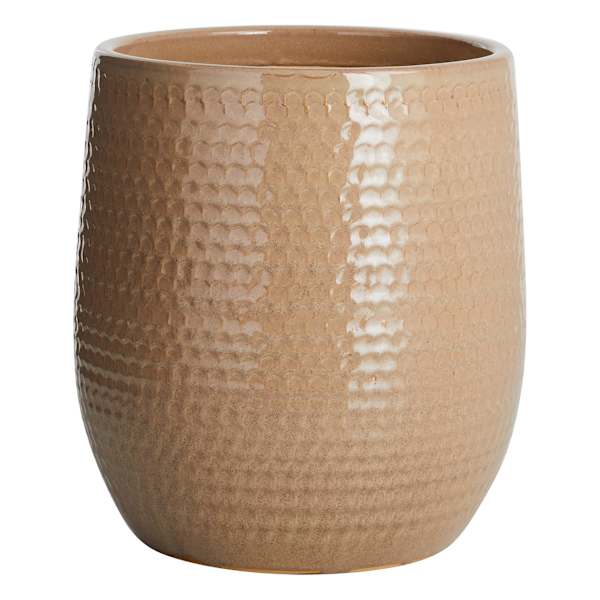 Honeybloom Honeycomb Tall Caramel Outdoor Planter, Medium