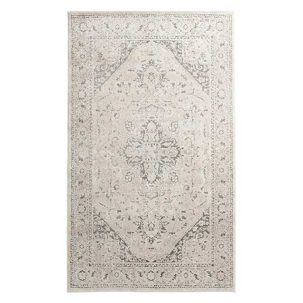 (A413) Clearwater Cream Medallion Accent Rug, 3x4