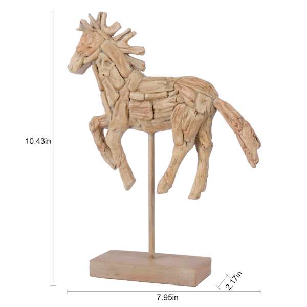 Ty Pennington Driftwood Horse Figurine, 10.5"