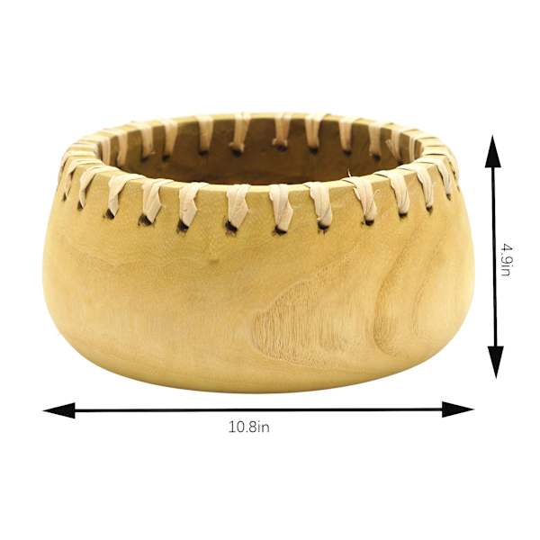 Wood & Weave Decorative Bowl, 11x5