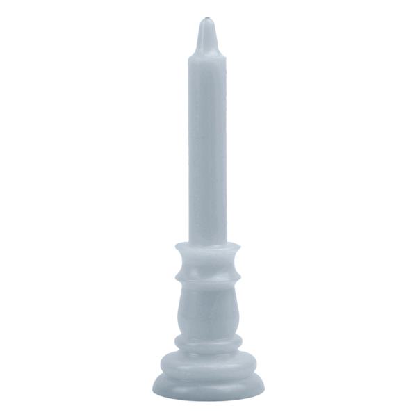 Providence Blue Unscented Taper Candle, 6"