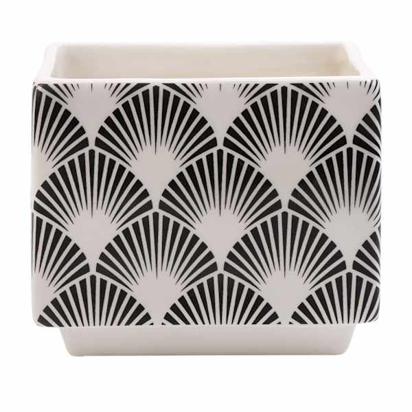 3-Wick Black Print Ceramic Citronella Candle, 27oz