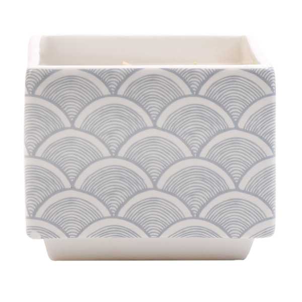 3-Wick Blue Printed Ceramic Citronella Candle, 27oz