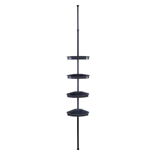 4-Tier Tension Shower Caddy, Grey