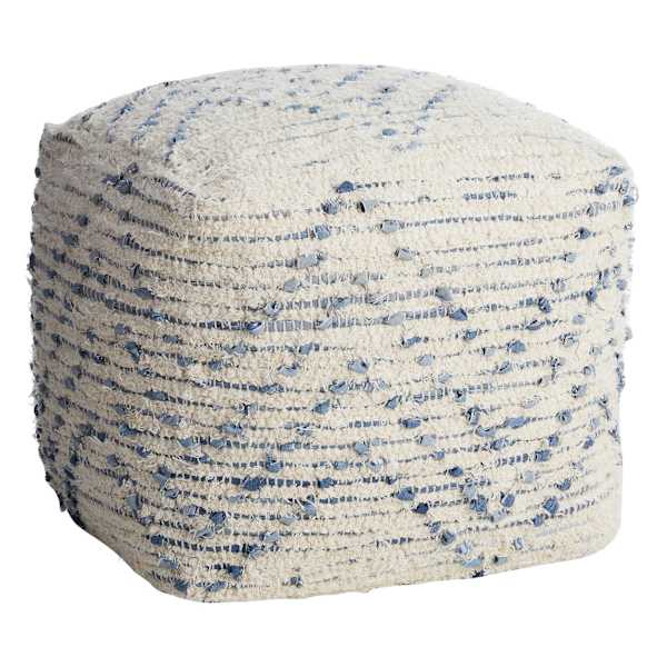 Ty Pennington Crew Pouf, White