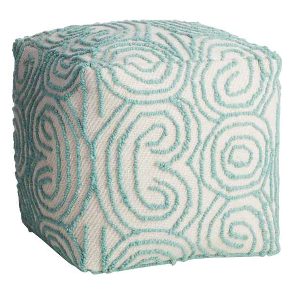 Found & Fable Zen Circle Pouf, Green