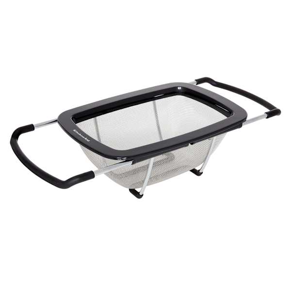 KitchenAid Expandable Over-Sink Colander, Black