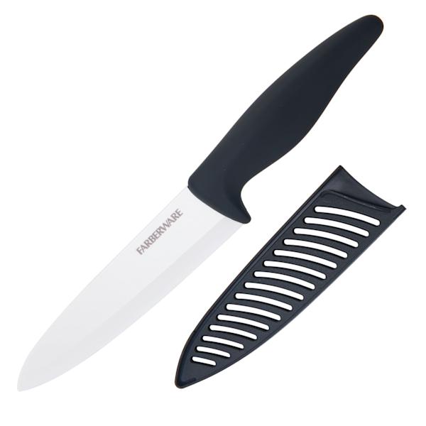 Farberware Ceramic Blade Chef Knife & Sheath, 6"