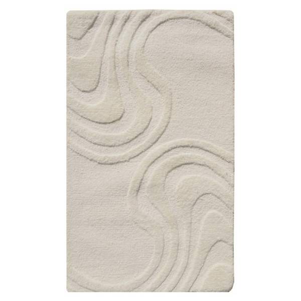 (A492) Crosby St. Lagon Ivory High-Low Accent Rug, 2x4