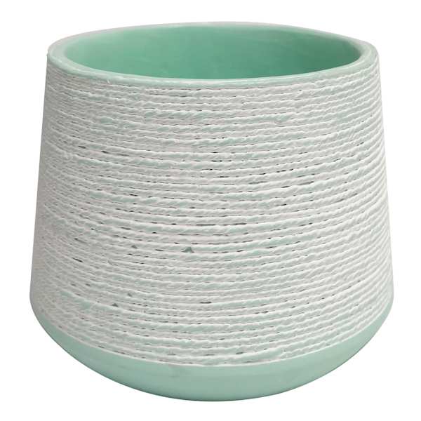 Ty Pennington Indoor Green Concrete Rope Pot, Small