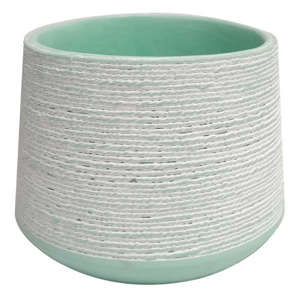 Ty Pennington Indoor Green Concrete Rope Pot, Small