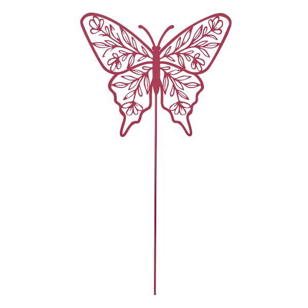 Pink Butterfly Yard Stake, 20"