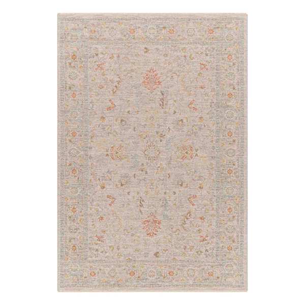 (A513) Honeybloom Avant Garde Taupe Floral Area Rug, 5x7