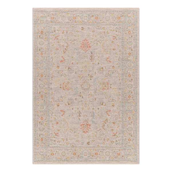 (A513) Honeybloom Avant Garde Taupe Floral Runner, 2x7