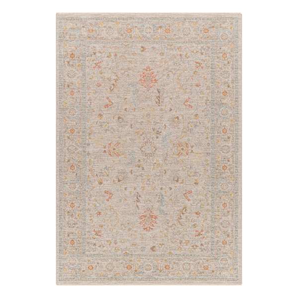 (A513) Honeybloom Avant Garde Taupe Floral Accent Rug, 2x4