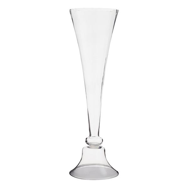 Willow Crossley Clear Glass Trumpet Vase