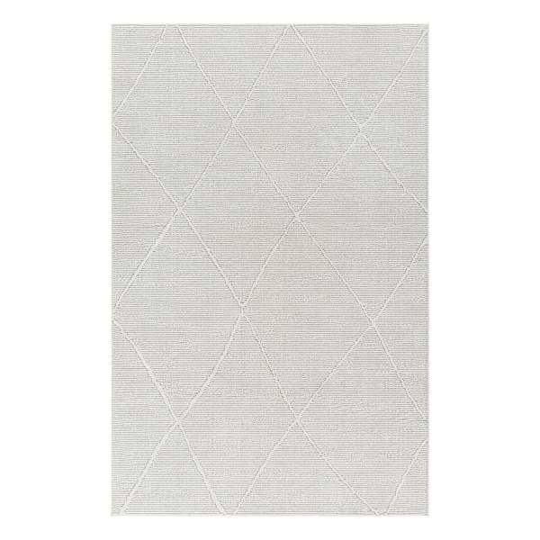 (B878) Alder Grey Diamond Design Washable Runner, 2x7