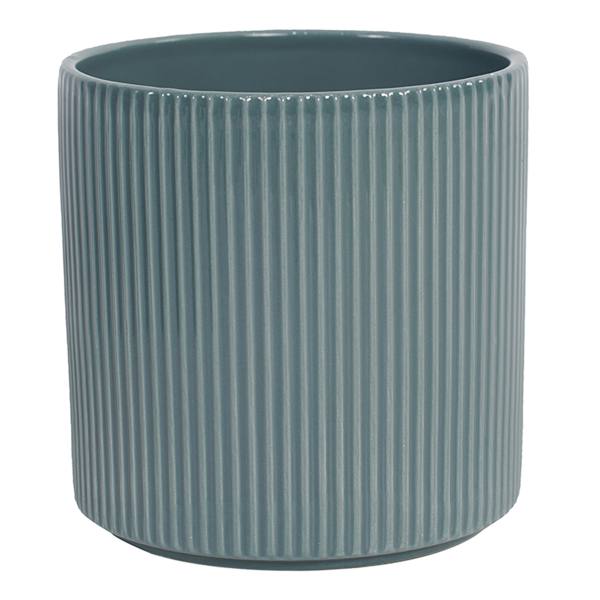 Indoor Zeb Shiny Blue Pot, Medium