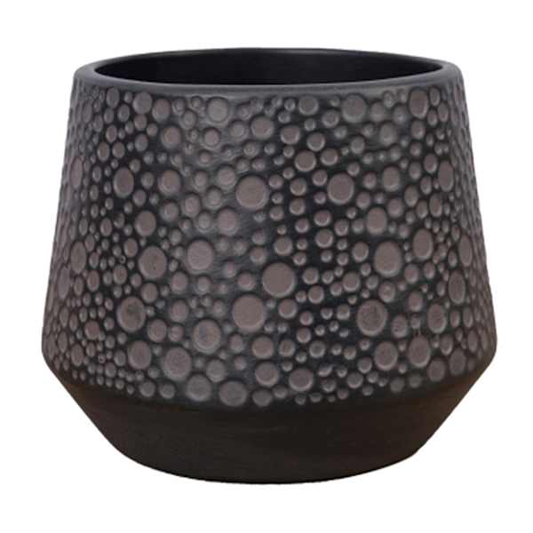 Indoor Ari Matte Black Pot, Small