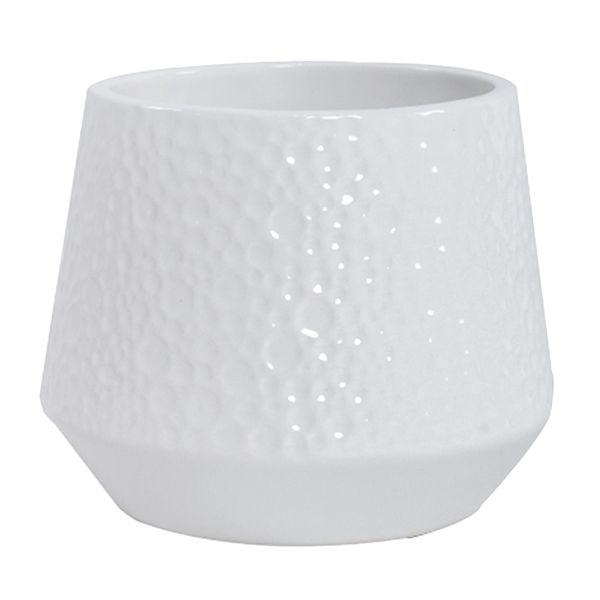 Indoor Ari Shiny White Pot, Small