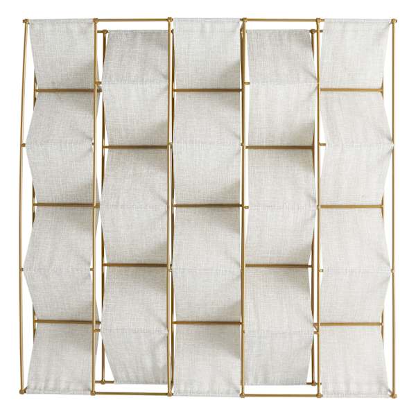 Found & Fable Metal and Linen Wall Decor, 30x30