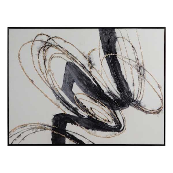 Crosby St. Framed Embellished Abstract Canvas Wall Art, 35x47