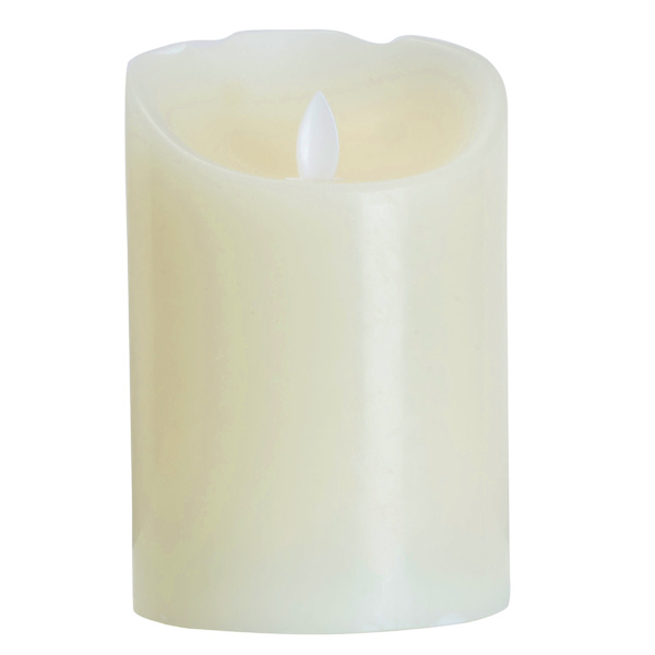 White LED Pillar Candle, 4x6