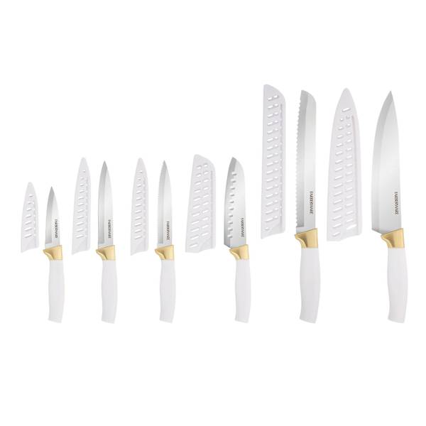 Farberware 12-Piece White & Gold Cutlery Set