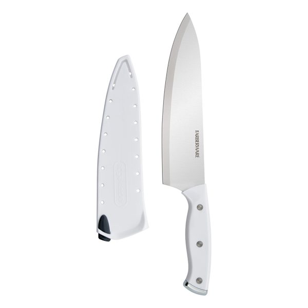 Farberware Edgekeeper White Triple Revited Chef Knife, 8"