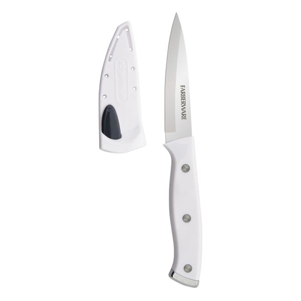 Farberware Edgekeeper White Triple Revited Paring Knife, 3.5"