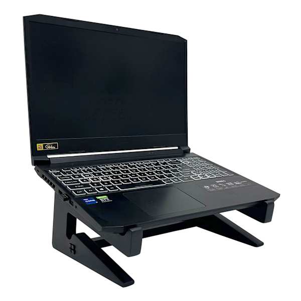 Faux Wood Laptop Stand, Black