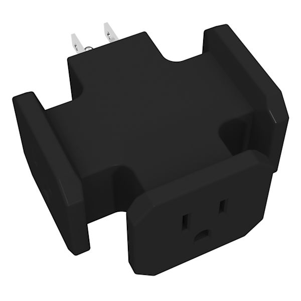 Stanley 3-Outlet Black Triangle Tap