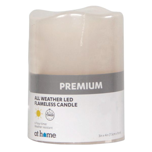 Ivory LED Pillar Candle with 6 Hour Timer, 3x4