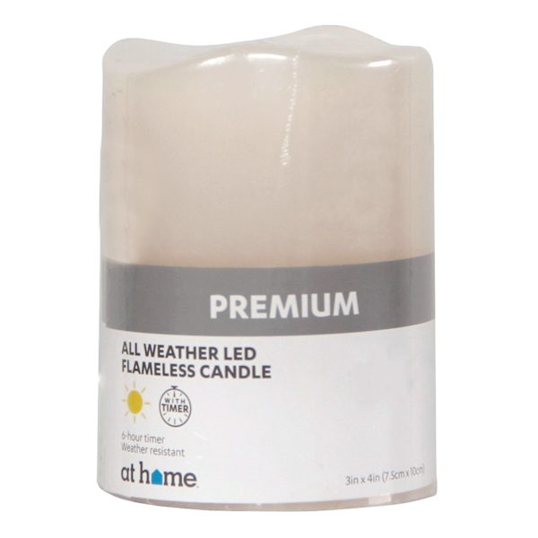 Ivory LED Pillar Candle with 6 Hour Timer, 3x4