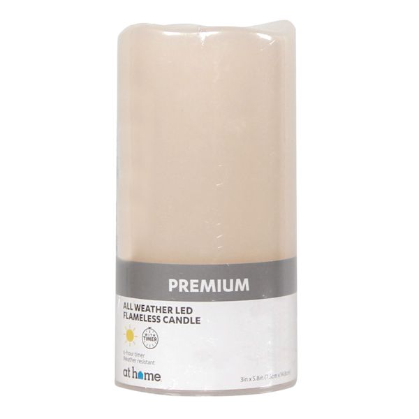 Ivory LED Pillar Candle with 6 Hour Timer, 3x6