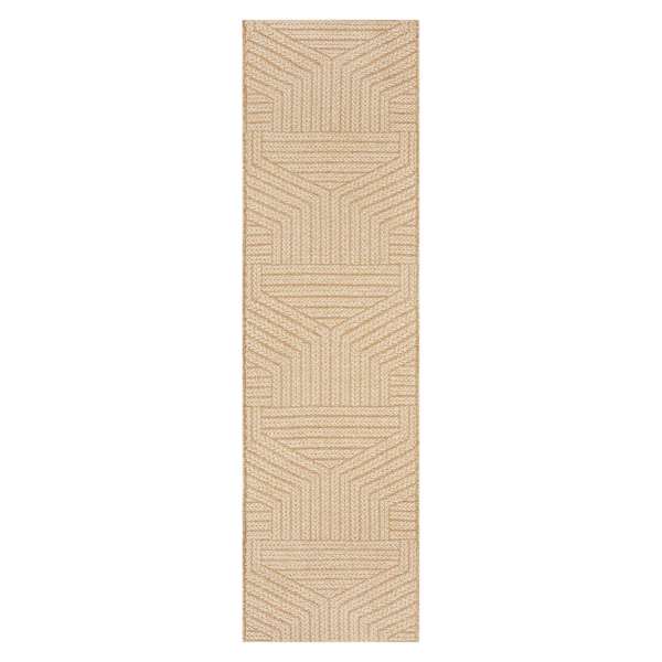 (E457) Ruby Natural Flatweave Outdoor Runner, 2x7