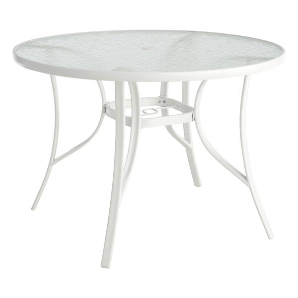 Woodhill Round Patio Dining Table, White