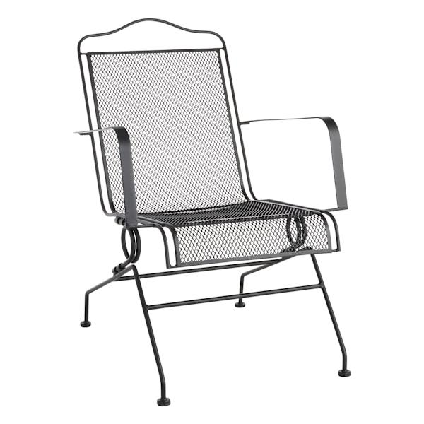 Woodhill Metal Motion Patio Dining Chair, Black