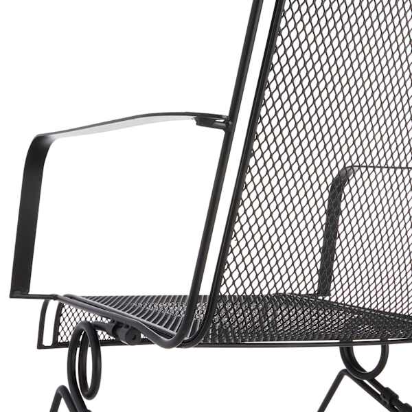 Black Wrought Iron Patio Motion Chair