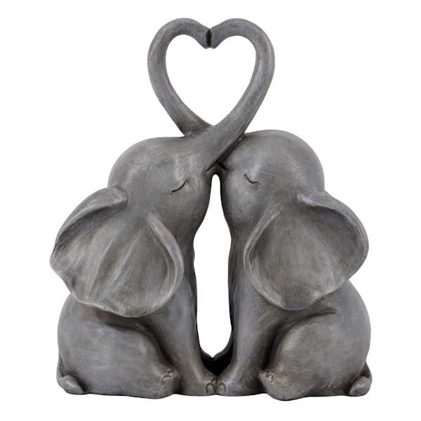 Elephants Heart Outdoor Garden Statue, 12"