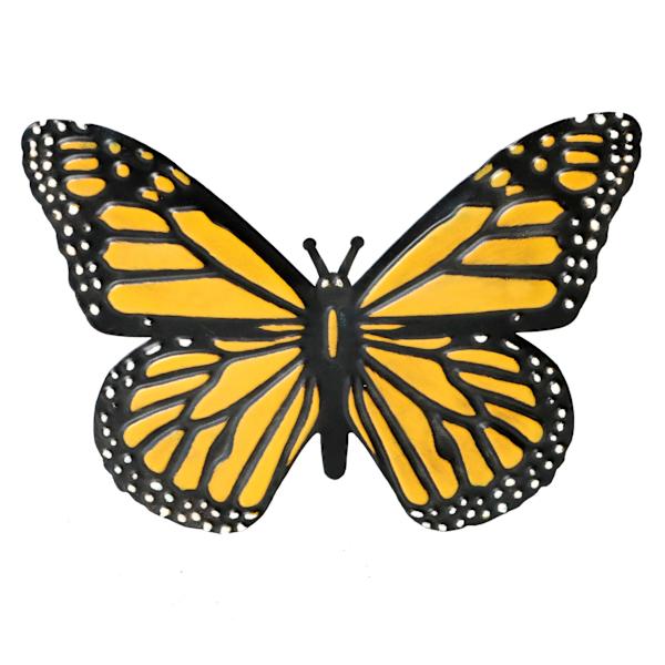 Orange Metal Outdoor Butterfly Hanger, 11"