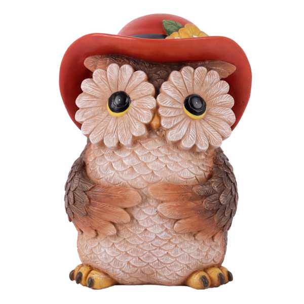 Owl Outdoor Garden Statue, 10"