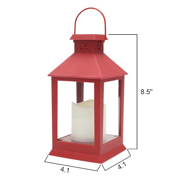 Red Solar Outdoor Lantern, 9"