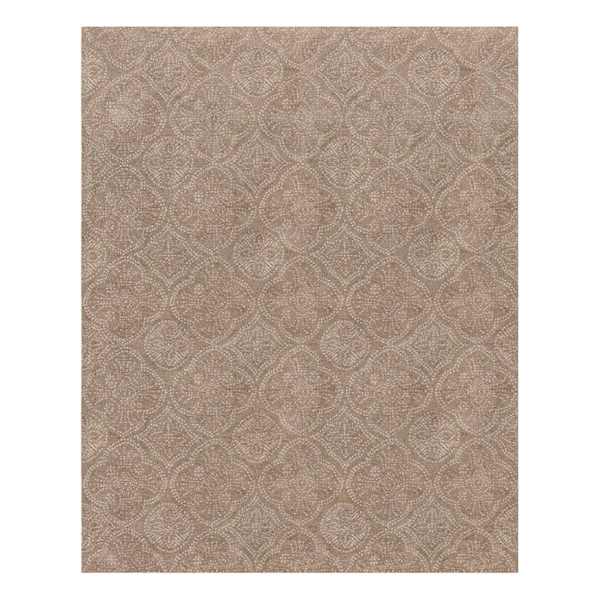 (C202) Hayne Neutral Floral Shag Area Rug, 8x10