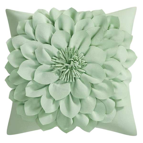 Providence Light Green Petal Outdoor Throw Pillow, 20"