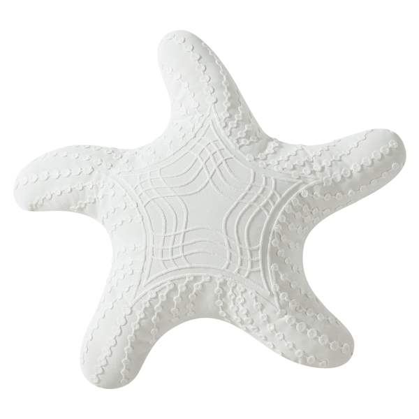 Ty Pennington White Starfish Shaped Outdoor Throw Pillow, 24"