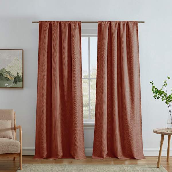 Eastwood Rust Thermal Weave Room Darkening Curtain Panel, 84"