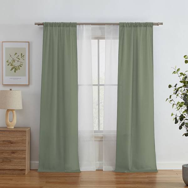 4-Pack Ryder & Kelso Sage Light Filtering Curtain Panels, 84"